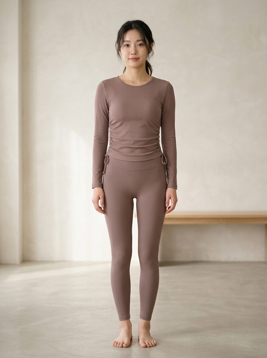 Yogini 摺襬長袖上衣（三色）